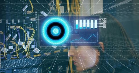Futuristic Data Analysis and Networking Interface - Download Free Stock Images Pikwizard.com