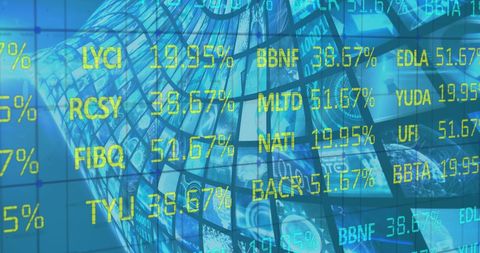 Stock Market Interface with Dynamic Digital Displays - Download Free Stock Images Pikwizard.com