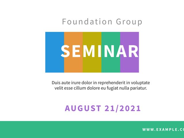 Colorful Seminar Announcement with Modern Design Elements - Download Free Stock Templates Pikwizard.com