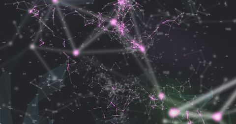 Abstract Digital Network with Luminous Points and Lines - Download Free Stock Images Pikwizard.com