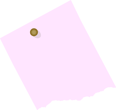 transparent torn pastel pink paper with gold pushpin design - Download Free Stock Videos Pikwizard.com