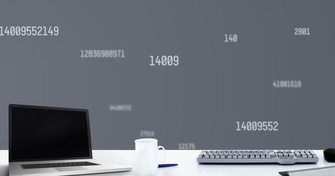 Modern Workspace with Laptop and Dynamic Data Visualization - Download Free Stock Images Pikwizard.com