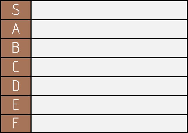 Blank Tier List Template with Levels from S to F - Download Free Stock Templates Pikwizard.com