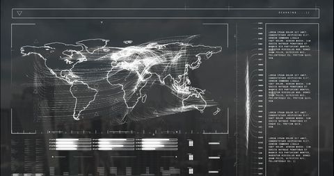 global data network visualization and cityscape - Download Free Stock Images Pikwizard.com