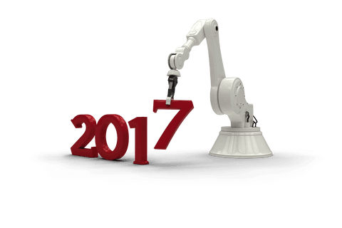 robot arm holding 2017 on transparent background new year concept - Download Free Stock Videos Pikwizard.com