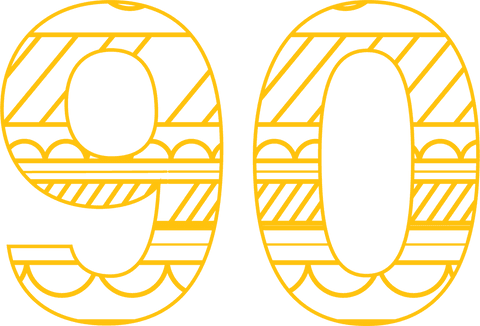 Celebration Number 90 with Elegant Pattern on Transparent Background - Download Free Stock Videos Pikwizard.com