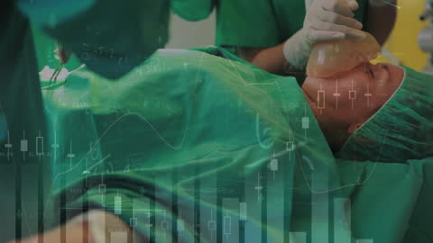 Surgeons Operate with Digital Interface Overlay in Hospital