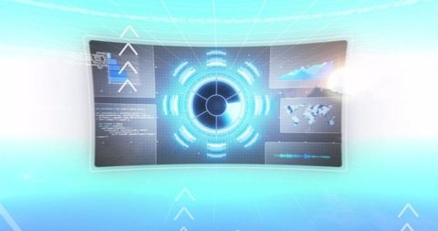 Abstract Futuristic Data Processing Interface Illustration - Download Free Stock Images Pikwizard.com
