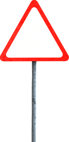 red triangular signpost on transparent background - Download Free Stock Videos Pikwizard.com