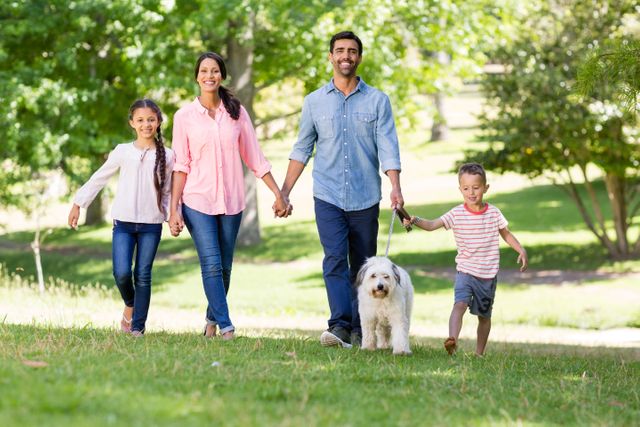 Ideal for promoting family-friendly products, outdoor activities, pet care, and lifestyle content. Perfect for advertisements, brochures, and websites focusing on family bonding, outdoor fun, and healthy living.