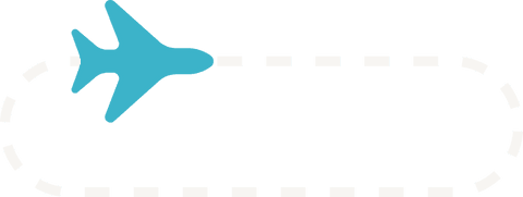 Transparent airplane icon with dashed loop path for travel concepts