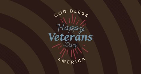 Happy Veterans Day Celebration Greeting Card Design