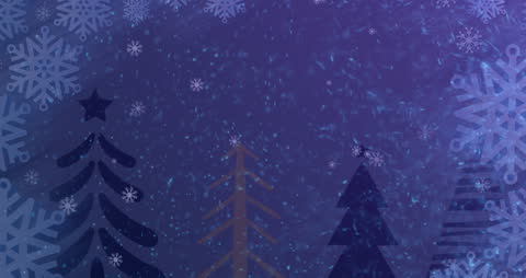 Abstract Winter Wonderland Background with Snowflakes