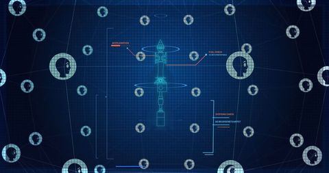 Futuristic AI Network and Data Visualization Concept