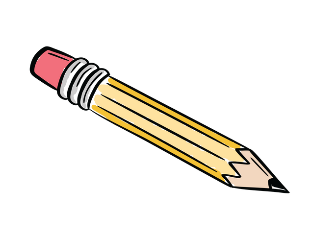 Yellow Pencil Illustration with Eraser on Transparent Background - Download Free Stock Videos Pikwizard.com