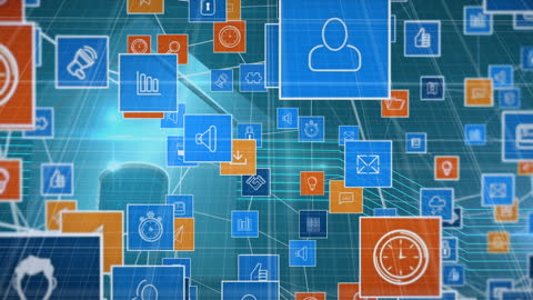 Dynamic Digital Network of Application Icons