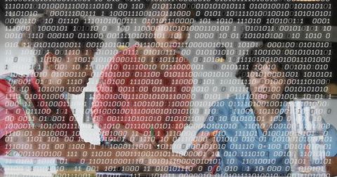 Collaborative Team Meeting in Modern Workspace