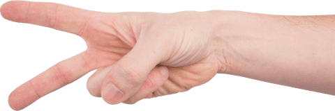 Transparent Hand Showing Peace Sign Gesture Side View - Download Free Stock Videos Pikwizard.com