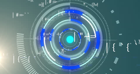 Futuristic Digital Interface with Mathematical Formulas