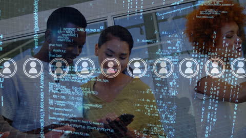 Digital Data Flow and Diverse Team Using Technology