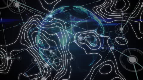 Global Network Connectivity Concept with Digital Art Globe