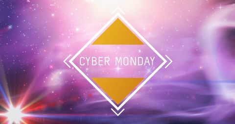 Cyber Monday Promotion with Vibrant Abstract Background