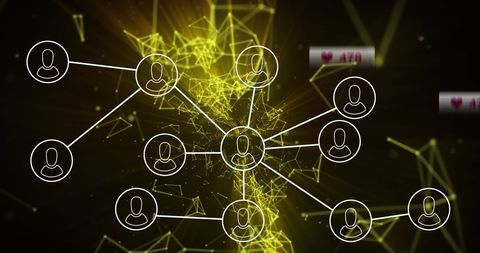 dynamic digital network with connected user icons - Download Free Stock Images Pikwizard.com