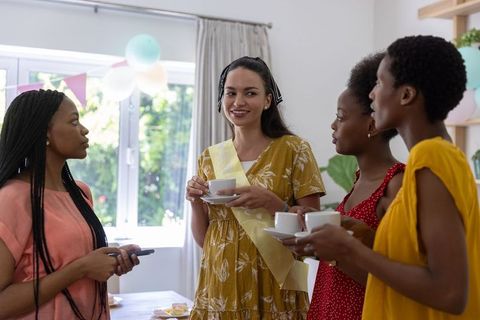 Elegant Women's Gathering with Tea and Decor