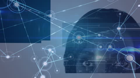 Futuristic Digital Network Connecting Ideas