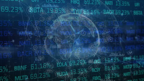 Digital Data Globe with Futuristic Interface