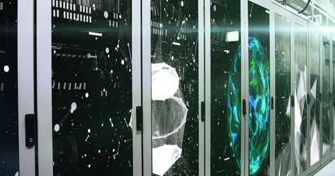 digital data flowing in network of computer servers - Download Free Stock Images Pikwizard.com