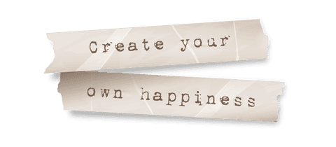 Floating Torn Paper Strips with Transparent Motivational Text