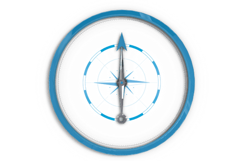digital compass with blue accents on transparent background - Download Free Stock Videos Pikwizard.com