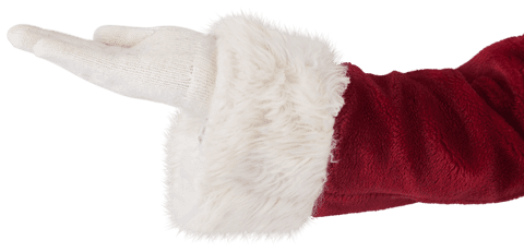 Transparent Santa Claus Hand in Offer Gesture, White Trim Detail - Download Free Stock Videos Pikwizard.com