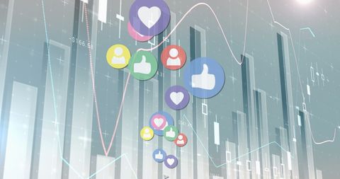 Social media reactions amidst abstract financial graphs