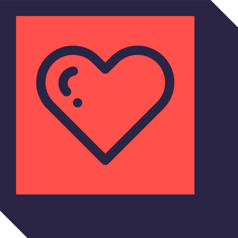 Stylized Heart Icon in Red Square on Transparent Background - Download Free Stock Videos Pikwizard.com