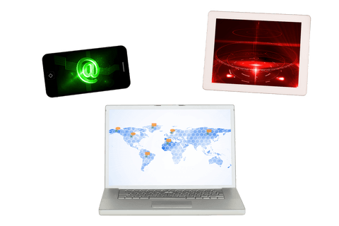 digital devices networked, transparent background ideal for tech design - Download Free Stock Videos Pikwizard.com