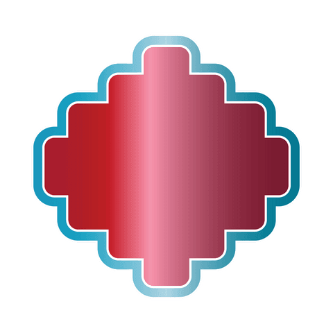 geometric badge shape with gradient design on transparent background - Download Free Stock Videos Pikwizard.com
