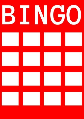 Vibrant Bingo Card Template with Red Background - Download Free Stock Templates Pikwizard.com