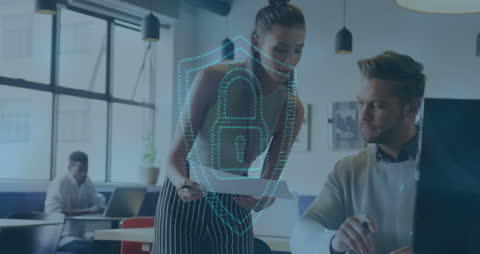 Business Professionals Utilizing Secure Digital Solutions