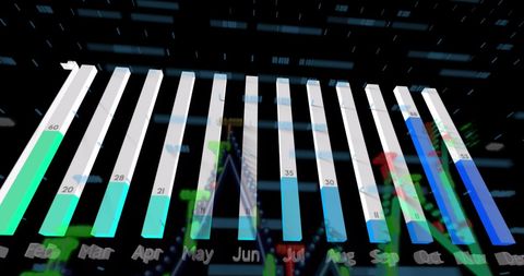 Dynamic Financial Graph and Data Visualization in Digital Space - Download Free Stock Images Pikwizard.com