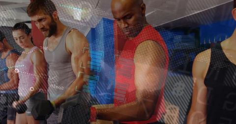 Group Training with Digital Fitness Analytics in Gym