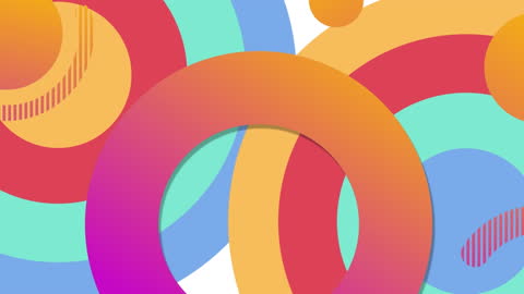 Vibrant Overlapping Circles with Dynamic Colors