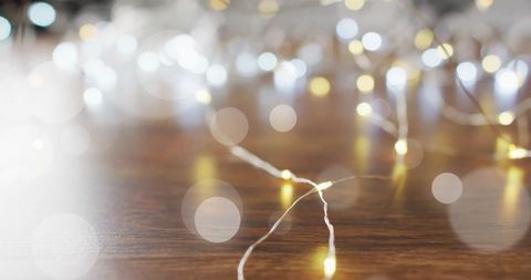 Festive Fairy Lights with Soft Bokeh Effect