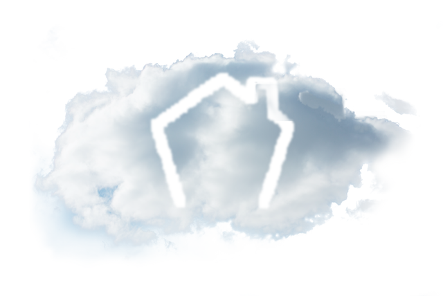 Digital Cloud with House Silhouette on Transparent Background - Download Free Stock Videos Pikwizard.com