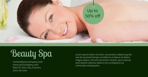 Relaxing Spa Promotion with Exclusive Discount Offer - Download Free Stock Templates Pikwizard.com