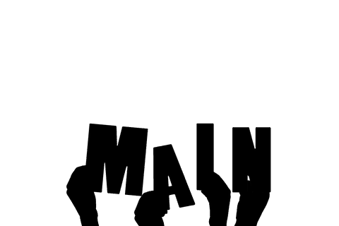 Transparent linked hands illustration for business communication