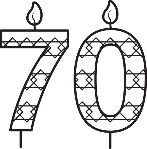 transparent 70 birthday candle with elegant pattern - Download Free Stock Videos Pikwizard.com