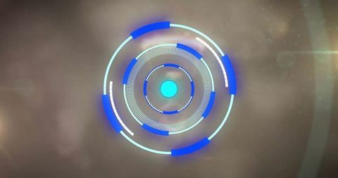Futuristic digital interface with hud target display