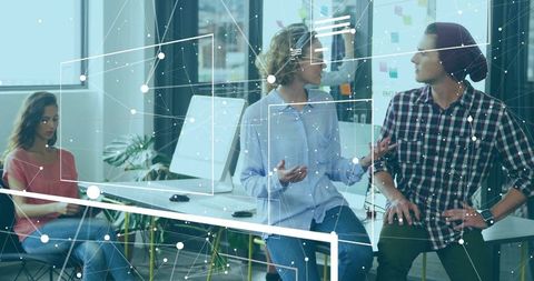 Creative Team in Casual Office Planning Strategy